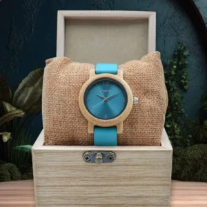 reloj joefox bambu cuero estuch jb6369